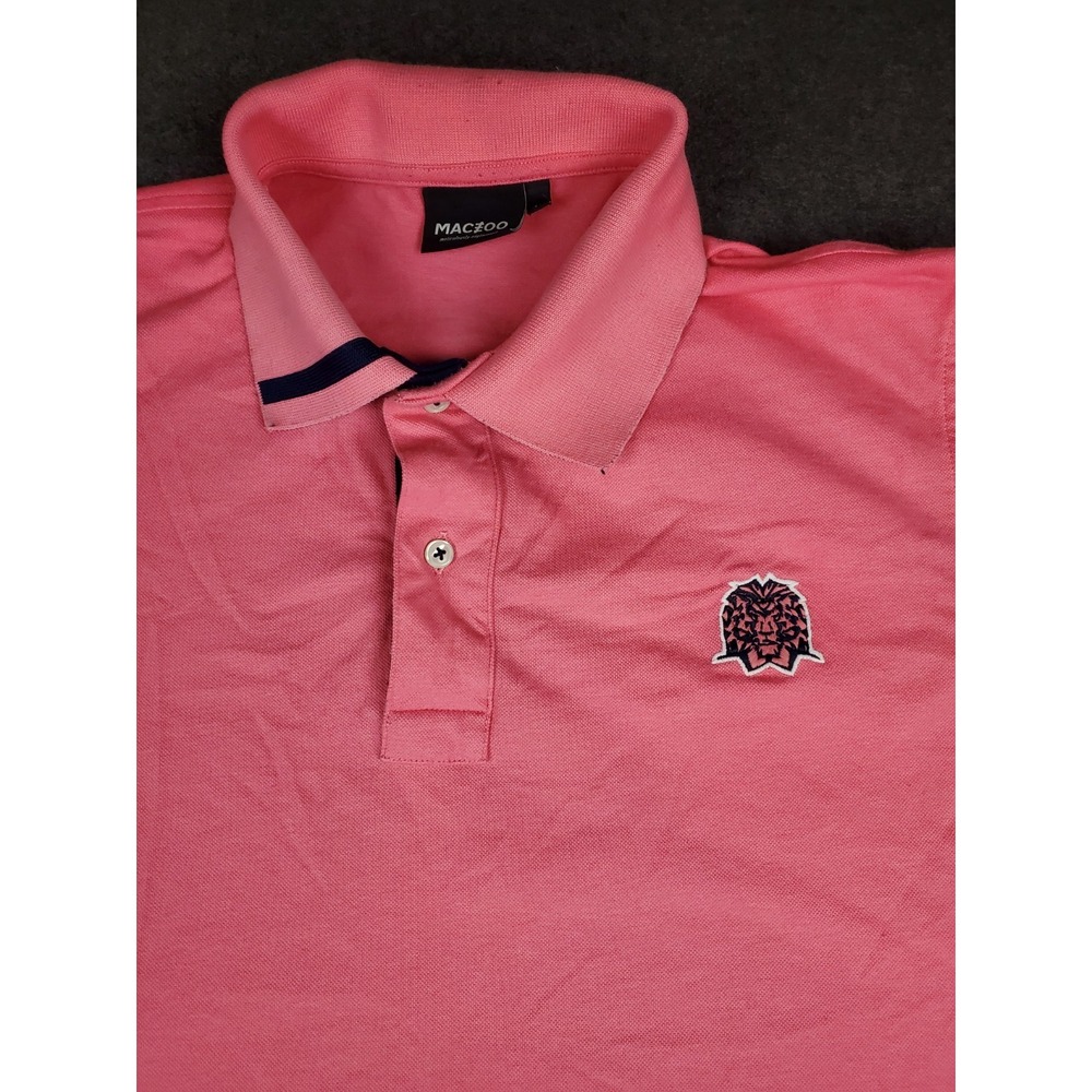 Maceoo Short Sleeve Golf Polo Shirt Mens Pink Large Stretch